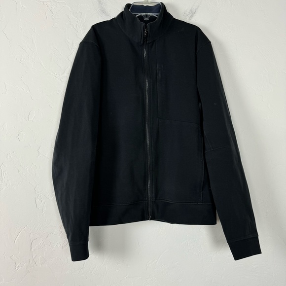 lululemon athletica Other - Lululemon Sojourn Track Jacket Coat Solid‎ Black Workout Athletic Full Zip Down